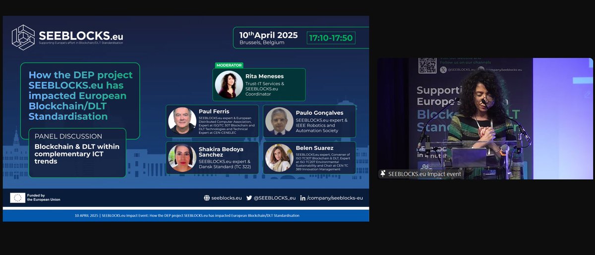 Our last Panel Discussion on #Blockchain &amp; #DLT within complementary #ICT trends is about to start!

Join us live: seeblocks.eu/events/seebloc…