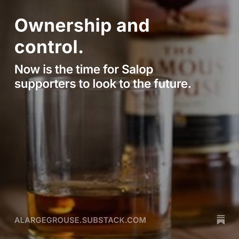 Salop_Ian's tweet image. A Large Grouse 🥃 relfects on the recent news about the #Salop takeover.
🟦🟧🟦🟧🟦🟧🟦
open.substack.com/pub/alargegrou…