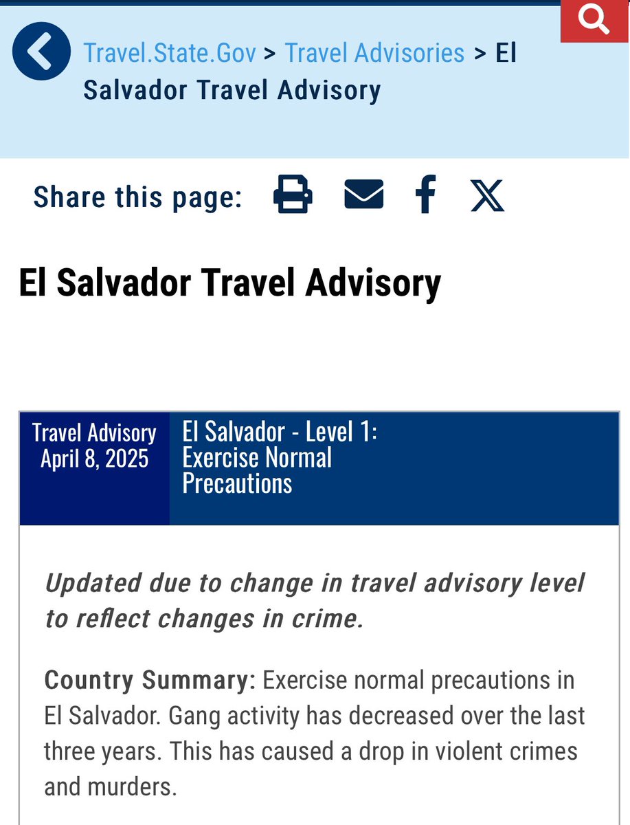 EndWokeness's tweet photo. El Salvador now has a Level 1 advisory. 

That's safer than France, Sweden, UK, Italy, Germany, Spain, Netherlands. https://t.co/wp2Pr4DFLs