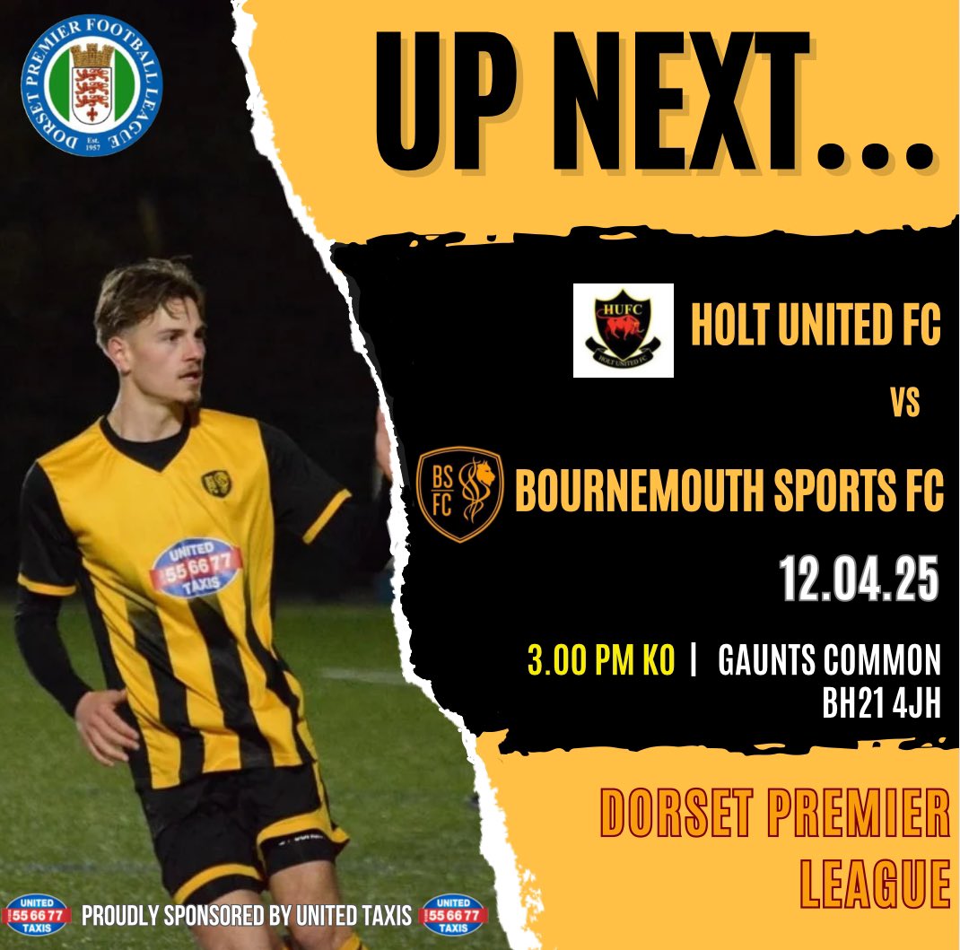 Bournemouth Sports FC (@bmouthsportsfc) on Twitter photo Next Up⦠Our final
DPL League game of the season against <a href="/HoltUtd_FC/">Holt United FC</a> . We are the DPL champions so letβs finish in style with one more win. ππ€
<a href="/DPL_official/">Dorset Premier Football League</a> <a href="/Dorsetechosport/">Dorset Echo Sport</a> <a href="/DorsetFootball/">Dorset Football</a> <a href="/swsportsnews/">South West Sports News</a> <a href="/BmthEchoSport/">Bournemouth Echo Sport</a>
BSFC sponsored by <a href="/UnitedTaxis/">United Taxis</a> Next Up⦠Our final
DPL League game of the season against <a href="/HoltUtd_FC/">Holt United FC</a> . We are the DPL champions so letβs finish in style with one more win. ππ€
<a href="/DPL_official/">Dorset Premier Football League</a> <a href="/Dorsetechosport/">Dorset Echo Sport</a> <a href="/DorsetFootball/">Dorset Football</a> <a href="/swsportsnews/">South West Sports News</a> <a href="/BmthEchoSport/">Bournemouth Echo Sport</a>
BSFC sponsored by <a href="/UnitedTaxis/">United Taxis</a>