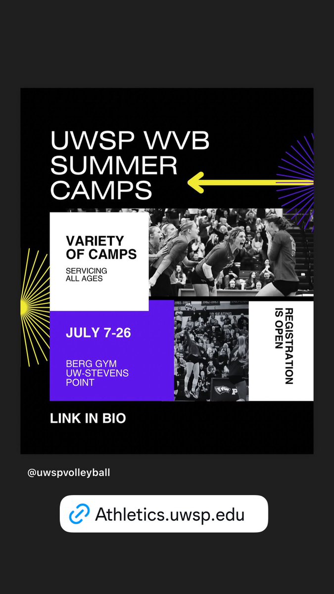T-MINUS 3 MONTHS until our summer camps! Sign up today

athletics.uwsp.edu/sports/2013/1/…