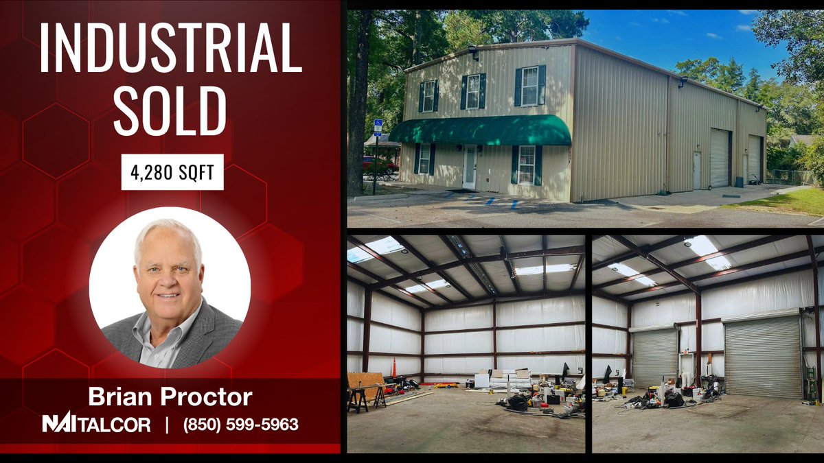 Brian Proctor just closed on this quality warehouse, complete with a handy office space!

For help buying and selling your space, contact Brian:

📧 brian@talcor.com
☎️ 850-599-5963

#naitalcor #commercialrealestate #tallahasseerealestate