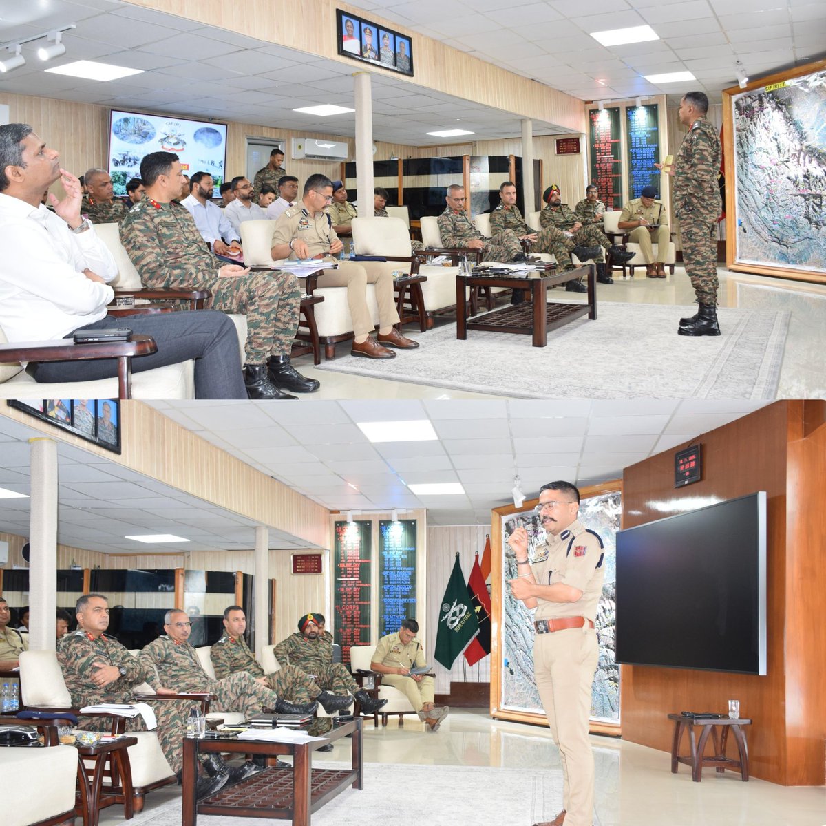 prodefencejammu's tweet photo. #GOC #CIF(R), along with officers from @JmuKmrPolice, intelligence agencies, & #CRPF, held a #JointSecurityReview to boost #interoperability & synergize efforts for enhanced operational effectiveness & regional security.
@SpokespersonMoD
@adgpi
@NorthernComd_IA
@Whiteknight_IA https://t.co/8l2enkDouA