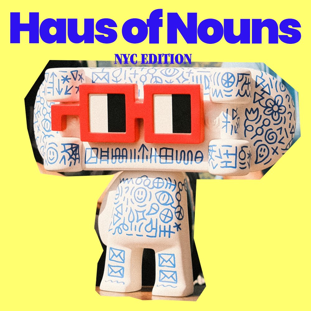 call for creatives ⌐◨-◨

Haus of Nouns Residency Program (a part of the Nouns ecosystem) will be in NYC from May 1 - 2 🗽

The theme for this call is: ONLY IN NYC 

For more information about this program, event, and submissions - thehaus.wtf 

I'll be there both