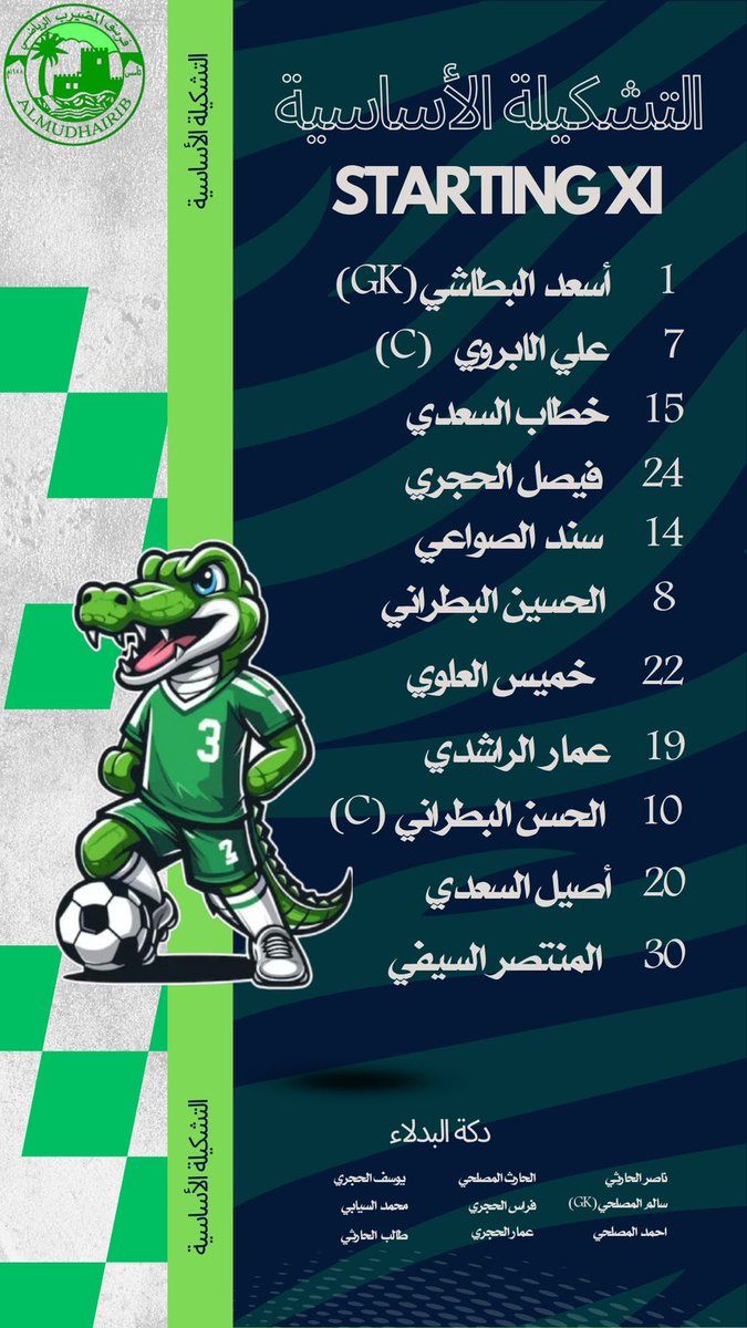 تشكيلة مباراة اليوم