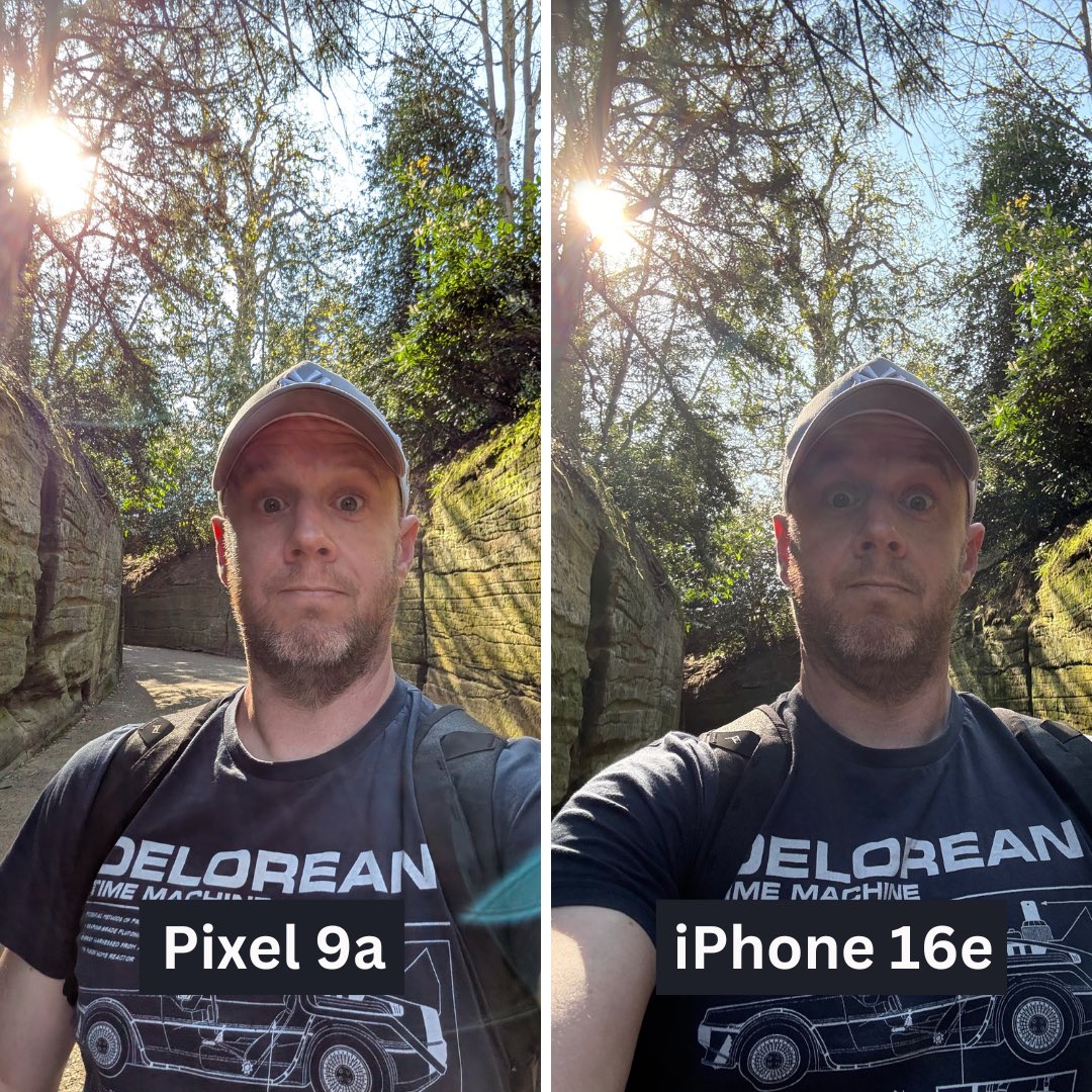 Google Pixel 9a vs iPhone 16e selfie test. Which one is better?