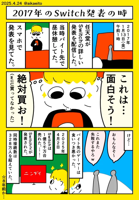 2017年のSwitch発表の時 