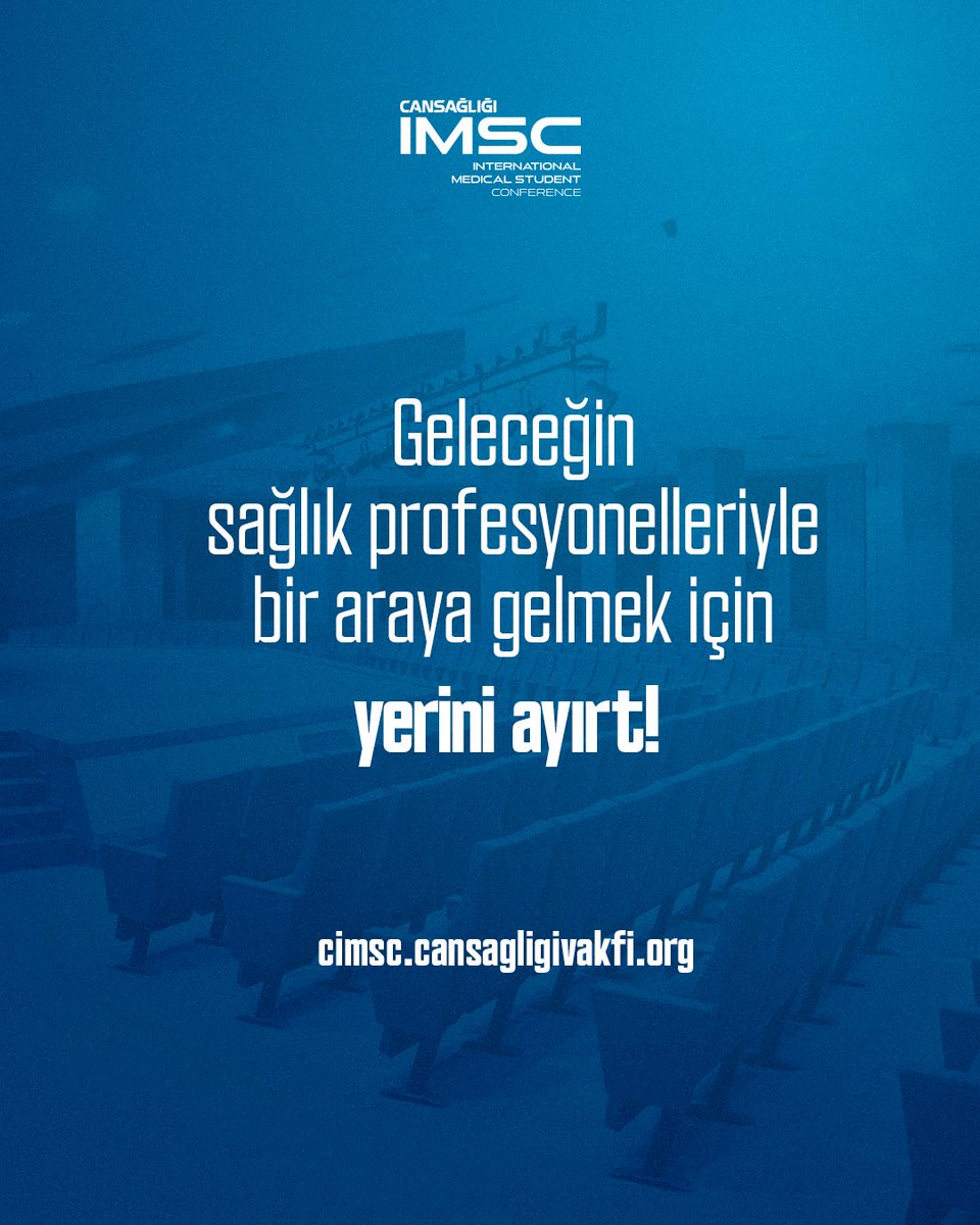 ♥️ ❝Cansağlığı Uluslararası Tıp Öğrenci Kongresi❞ne Nasıl Kayıt Olabilirsin? 

Geleceğin sağlık profesyonelleriyle bir araya gelmek için YERİNİ AYIRT! 🔬  

👉 Kayıt için: cimsc.cansagligivakfi.org 
🤝 <a href="/cansagligiimsc/">Cansağlığı Uluslararası Tıp Öğrenci Kongresi</a> - <a href="/halicedu/">Haliç Üniversitesi</a>
