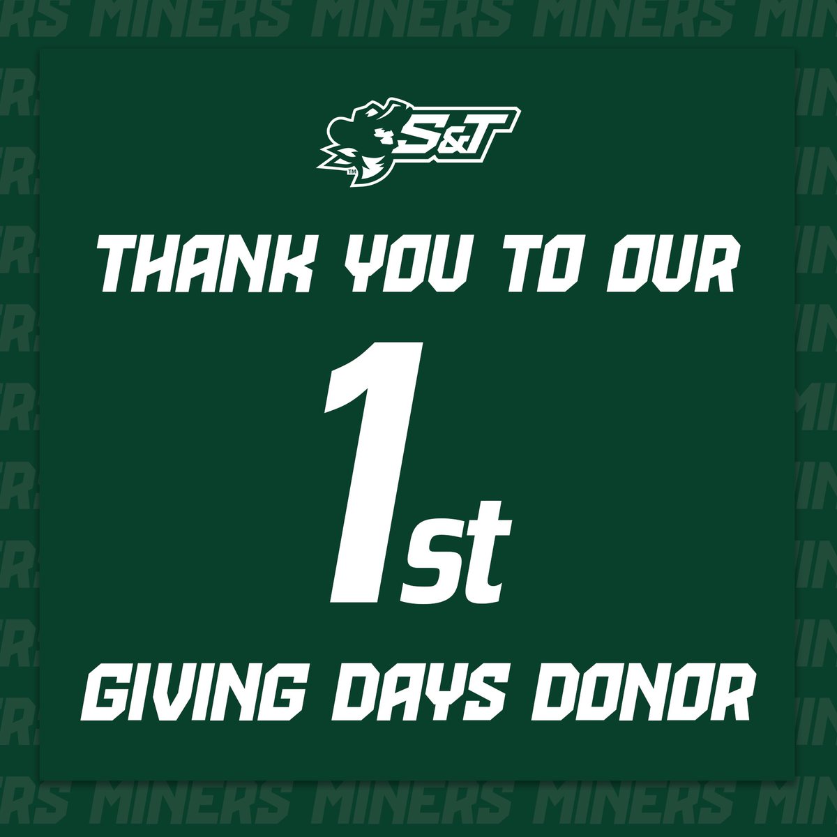 Thank you to our first contributor to Giving Days!

Donate at bit.ly/2025GivingDays

#minerpride
