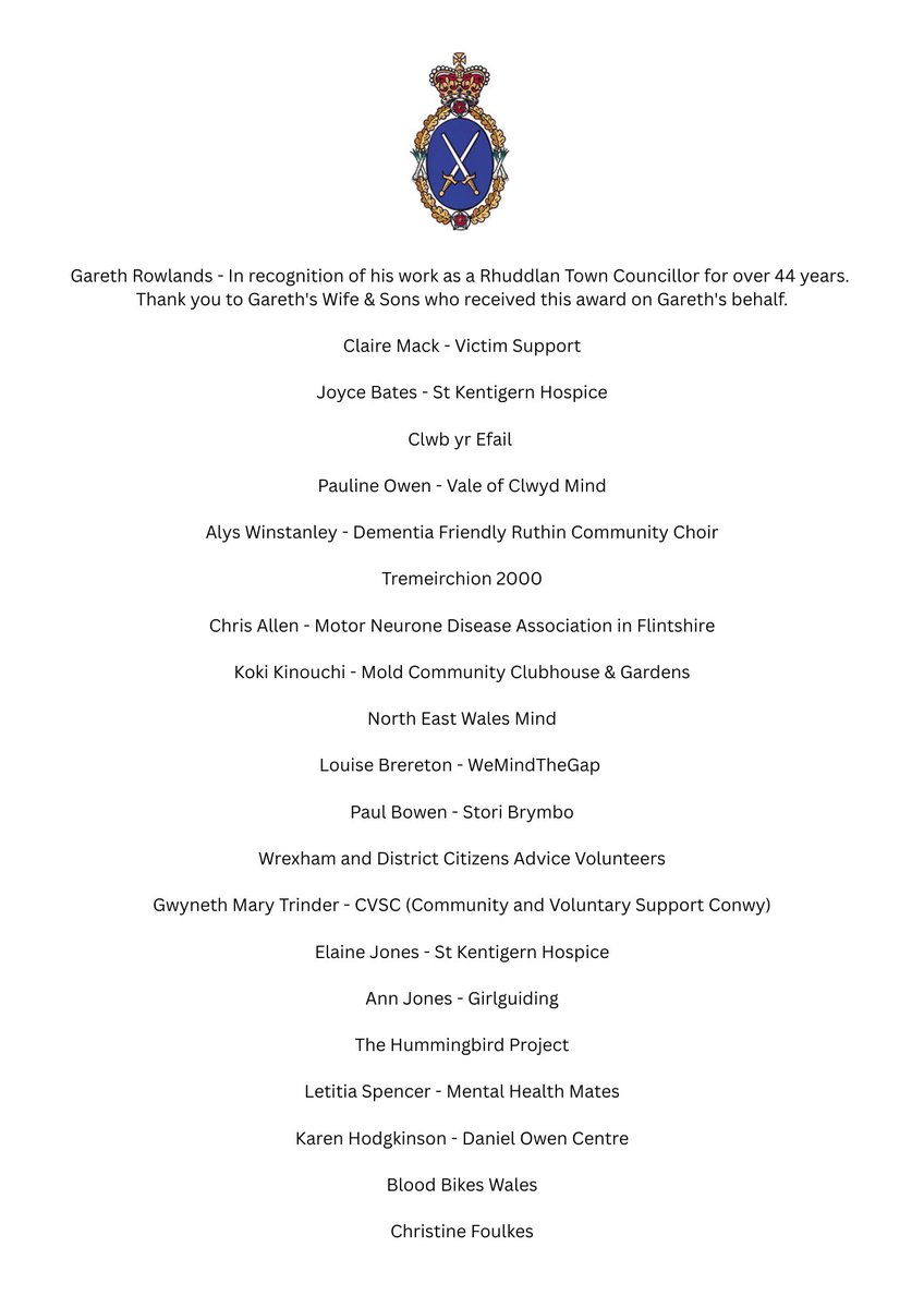 hsclwyd's tweet photo. Saturday 29th March, so close to the end of my term as High Sheriff, it was truly an honour to be in a room filled with so many inspiring award winners at my Community Awards. Thank you to everyone who supported and helped make this day so special.
#HighSheriffs #CommunityAwards https://t.co/cA0LPaiAfM