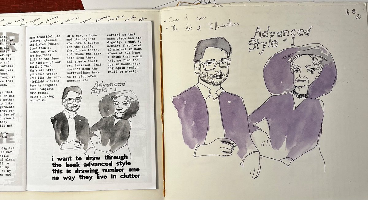 StellaMittelweg's tweet photo. One of my favorite drawings I have done is from the Advanced Style book by Ari Seth Cohen. 

Not surprisingly, I ended up using it in black and white in my 2016 zine No Rhyme or Reason, in an article called Minimalism and Me. https://t.co/bY77InFaQV