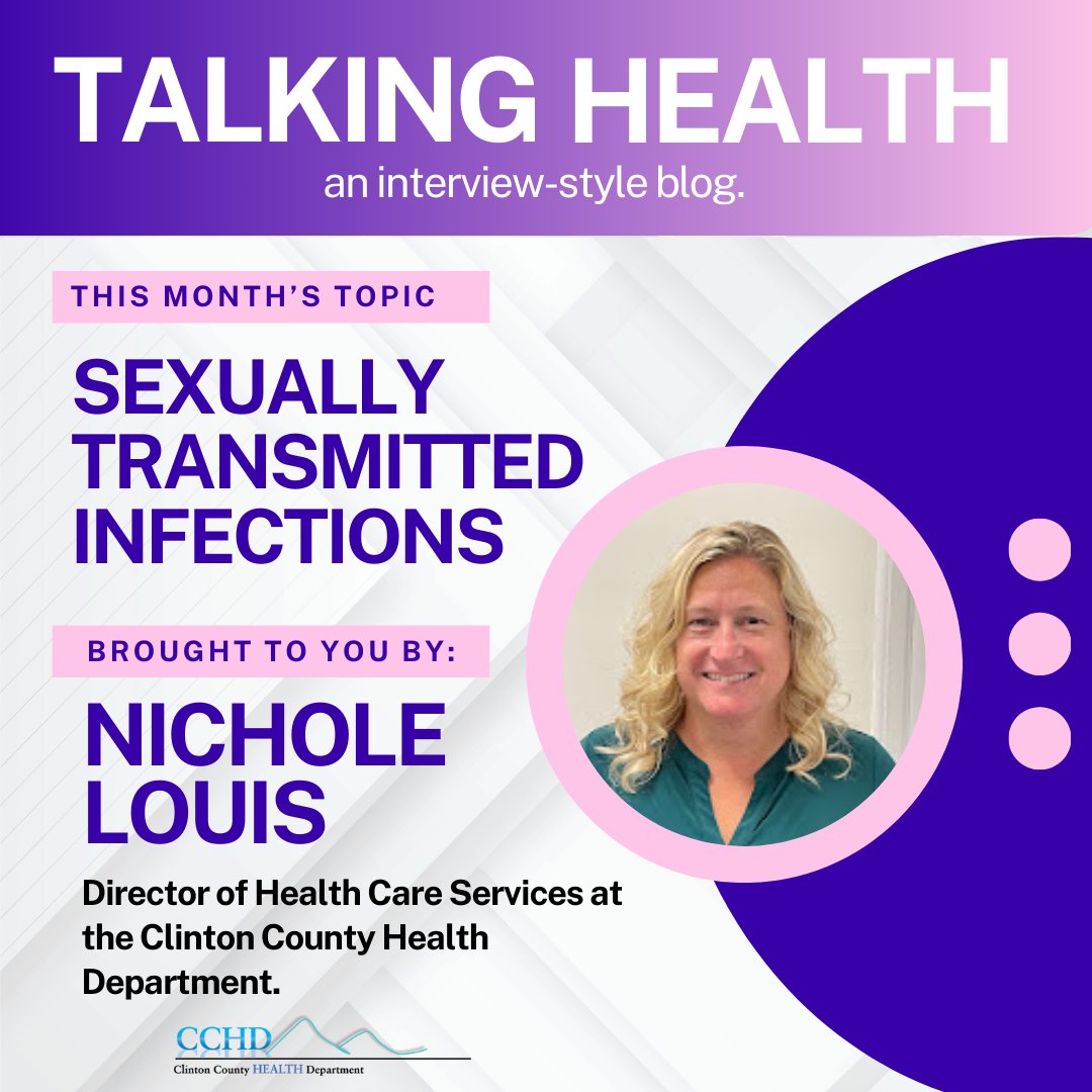 When a #ClintonCounty resident tests positive for an #STI, Nichole’s team connects with their provider to ensure anyone exposed can be #Tested and/or #Treated early and the risk of further spread is eliminated. To learn more, check out our latest #Blog at cchdtalkinghealth.blogspot.com.