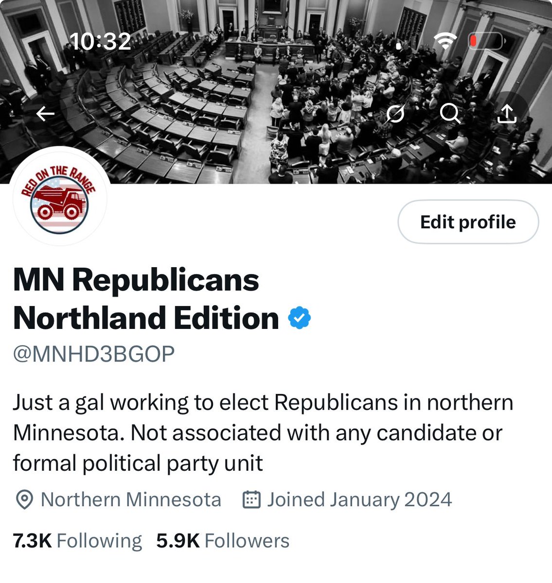 Working to flip the entire Minnesota northland RED! I’m closing in on 6,000 followers. If you want to help flip SD3 from 
🔵 —&gt; 🔴 in 2026…. Let’s start now!