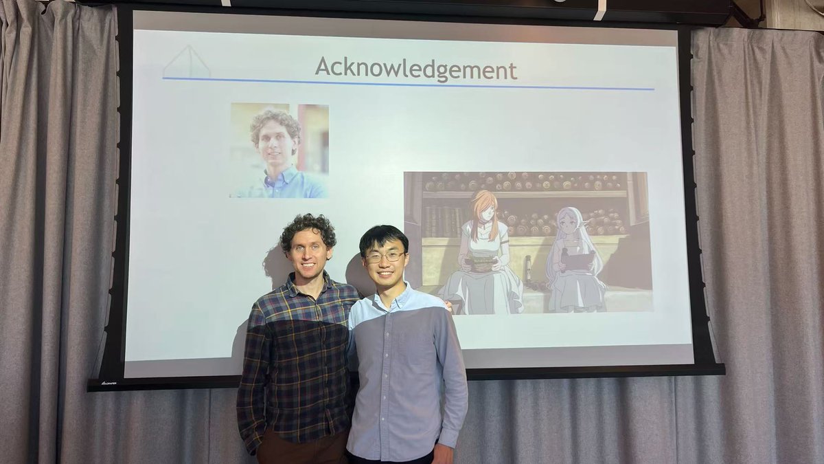 Ruiqi Zhong (@zhongruiqi) on Twitter photo Finished my dissertation!!!
(scalable oversight,link below)
Very fortunate to have <a href="/JacobSteinhardt/">Jacob Steinhardt</a> and Dan Klein as my advisors! Words can't describe my gratitude, so I used a pic of Frieren w/ her advisor :)
Thanks for developing my research mission, and teaching me magic Finished my dissertation!!!
(scalable oversight,link below)
Very fortunate to have <a href="/JacobSteinhardt/">Jacob Steinhardt</a> and Dan Klein as my advisors! Words can't describe my gratitude, so I used a pic of Frieren w/ her advisor :)
Thanks for developing my research mission, and teaching me magic