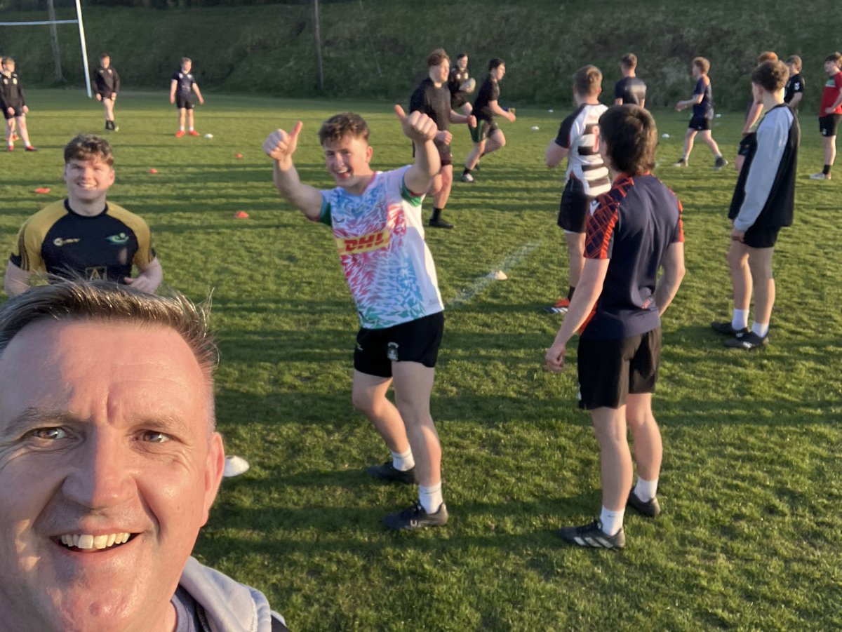 marktwells's tweet photo. My last training session with this group of fine young men.
12 years of junior and youth rugby has gone by in a flash @gowertonrfc 
I’m so grateful for all the amazing memories.
One more game and a tour to come ❤️
Diolch Boys!
“STARCH ON THREE”
🖤🤍🏉 https://t.co/9jwn0bZHbj