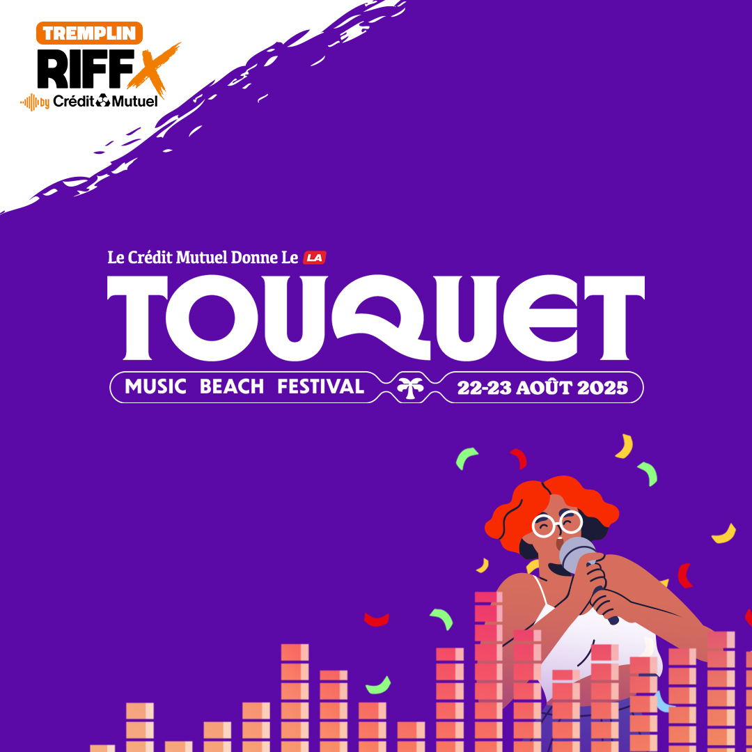 RIFFX by Crédit Mutuel (@riffx_fr) on Twitter photo TREMPLIN RIFFX x TOUQUET MUSIC BEACH 🔊
Des vagues de basses, un rivage en fusion, pas de doute, le <a href="/TMBfestival/">Touquet Music Beach Festival</a> est un poids lourd électronique !
Tu es DJ ? Envie d'y mixer ? <a href="/RIFFX_fr/">RIFFX by Crédit Mutuel</a> by <a href="/CreditMutuel/">Crédit Mutuel</a> organise un Tremplin 🎧🎶
👉 Inscris-toi vie sur riffx.fr/concours/entre… TREMPLIN RIFFX x TOUQUET MUSIC BEACH 🔊
Des vagues de basses, un rivage en fusion, pas de doute, le <a href="/TMBfestival/">Touquet Music Beach Festival</a> est un poids lourd électronique !
Tu es DJ ? Envie d'y mixer ? <a href="/RIFFX_fr/">RIFFX by Crédit Mutuel</a> by <a href="/CreditMutuel/">Crédit Mutuel</a> organise un Tremplin 🎧🎶
👉 Inscris-toi vie sur riffx.fr/concours/entre…