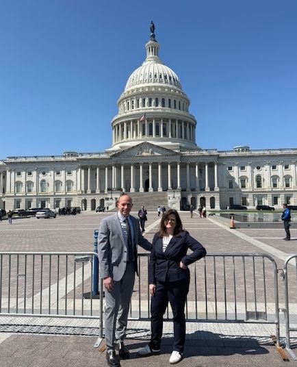 madmetrosewer's tweet photo. Exec Dir Eric Dundee &amp; Public Affairs Dir Amanda Wegner lobbied in DC on clean water issues (wipes, PFAS &amp; low-cost WI loans) for the Nat'l Water Policy Fly-In. They met w/ offices of @SenBaldwin then were joined by Marty Williams of @APWAtweets for @SenRonJohnson &amp; @RepMarkPocan https://t.co/z3ImdSokEk