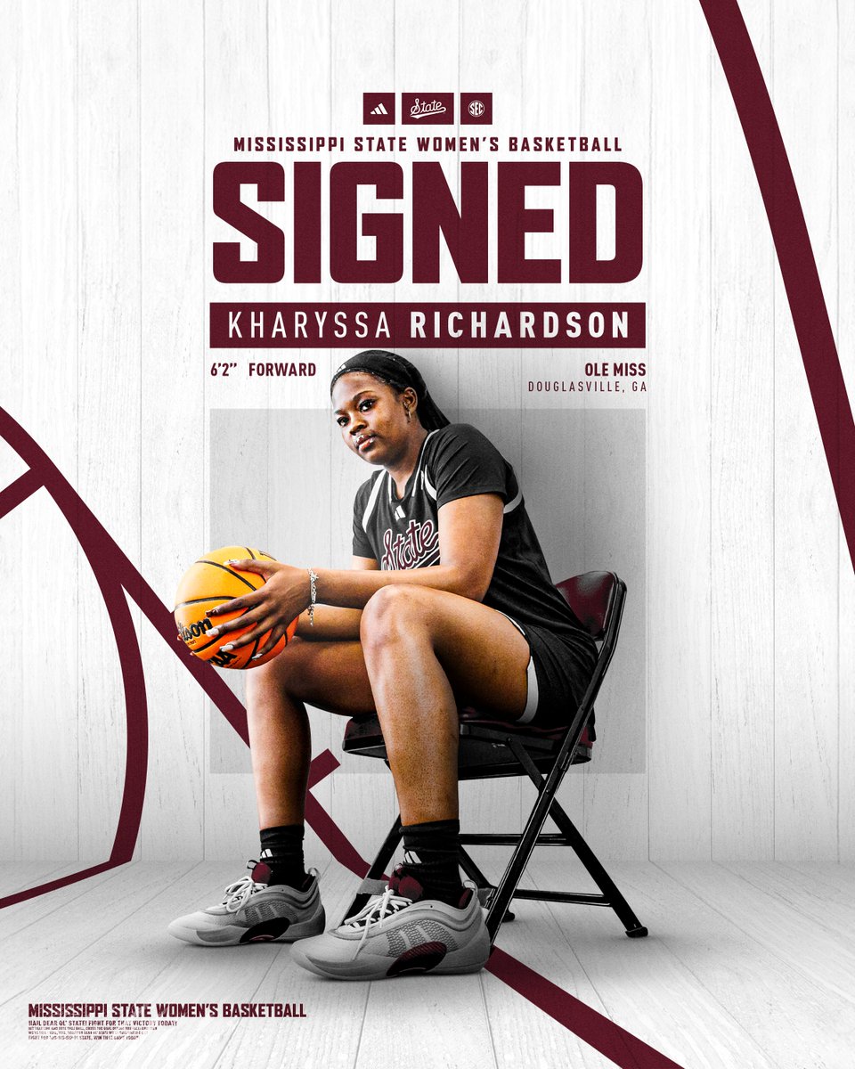 Mississippi State Women's Basketball (@hailstatewbk) on Twitter photo Pen to Paper🖋️
Kharyssa Richardson is a Bulldog!
📰» hailst.at/42ayO8d
#HailState || <a href="/Kharyssa33/">Kharyssa Richardson</a> Pen to Paper🖋️
Kharyssa Richardson is a Bulldog!
📰» hailst.at/42ayO8d
#HailState || <a href="/Kharyssa33/">Kharyssa Richardson</a>