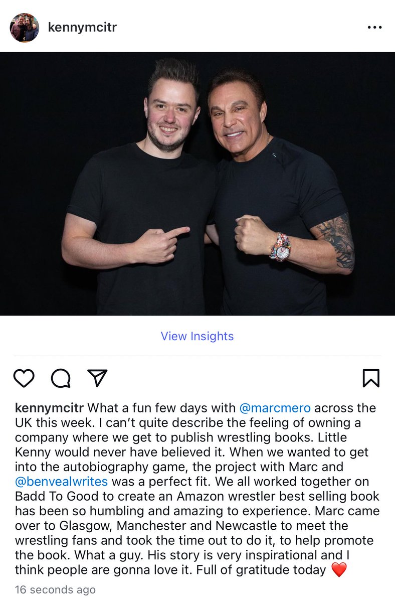 Great week with <a href="/MarcMero/">Marc Mero</a> ❤️
