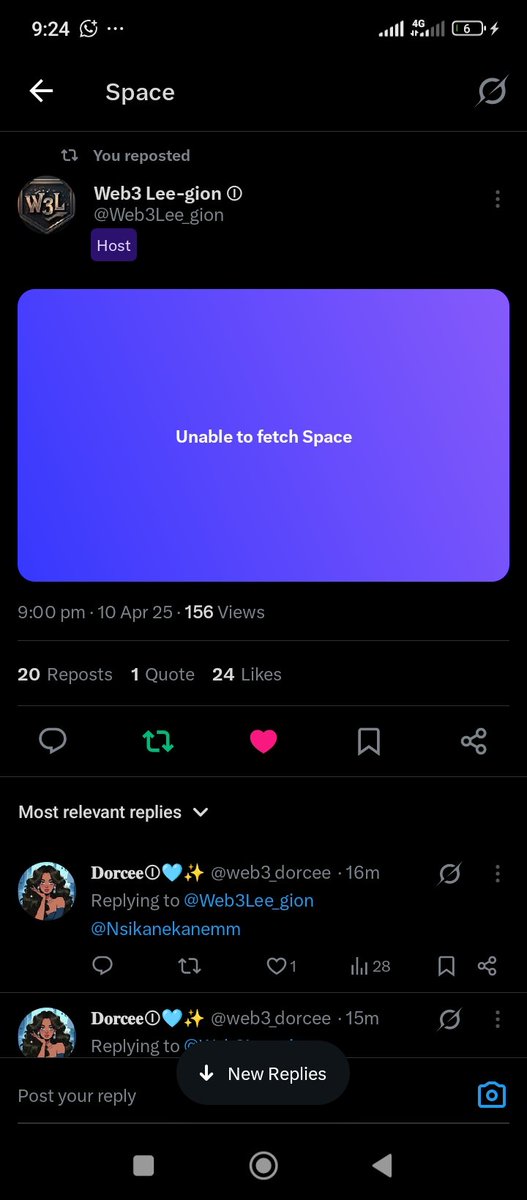 web3_dorcee's tweet photo. @Web3Lee_gion 🥲🥲 https://t.co/mjpC4X7BtE