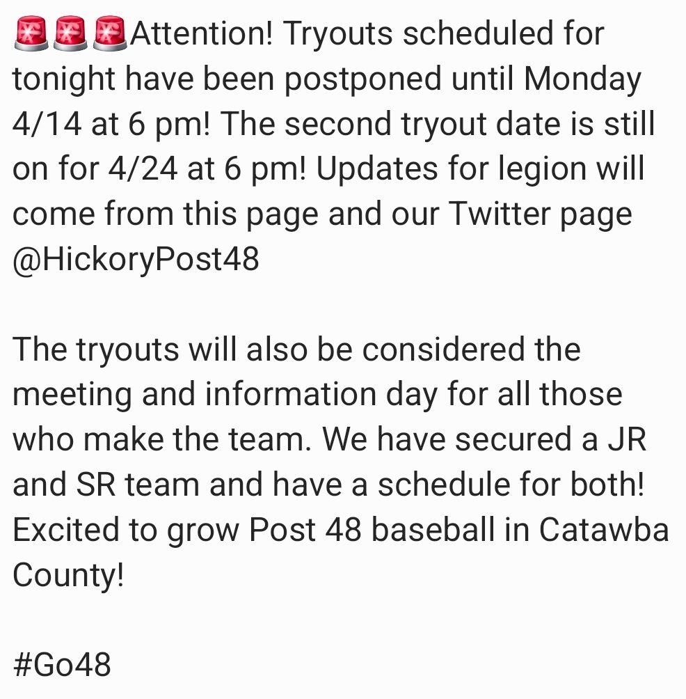 Post 48 American Legion Baseball tweet media