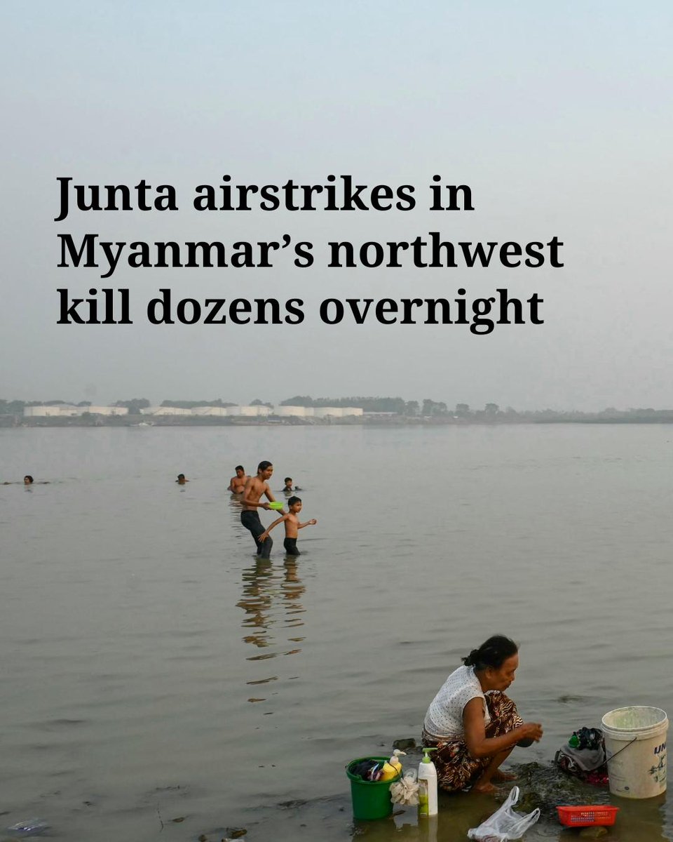 RadioFreeAsia's tweet photo. On Wednesday evening, airstrikes on northern Sagaing region’s Wuntho township resulted in heavy civilian casualties, said Nay Bone Latt, a spokesperson for exiled National Unity Government, or NUG. 
https://t.co/e2uuAuGYVP

#Myanmar https://t.co/X24QWb0nDv