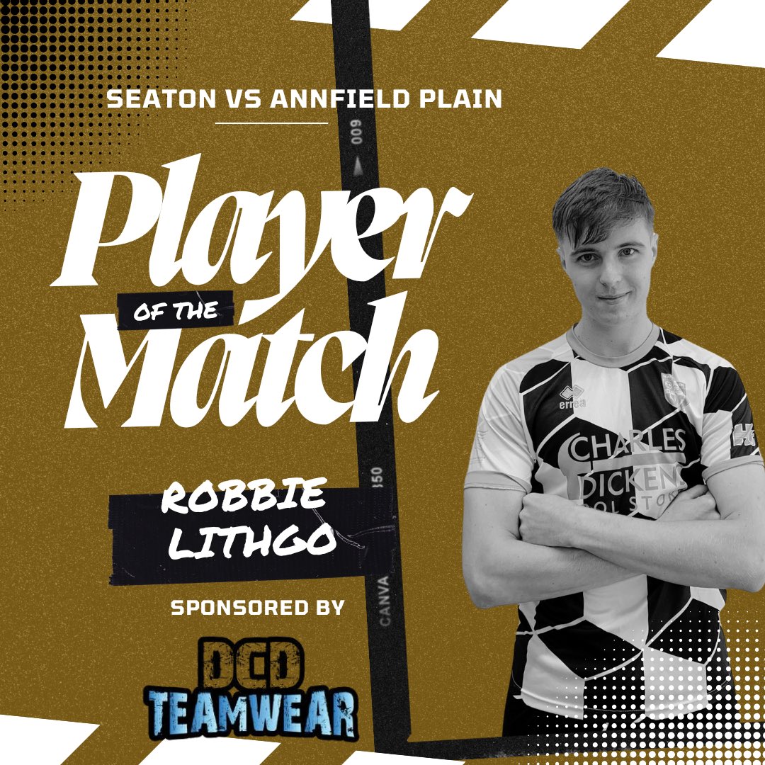 Seaton Carew FC (@seatoncarewfc) on Twitter photo Player of the Match ⚽️🔥
A massive shoutout to Robbie Lithgo for an unreal performance yesterday!
3 goals (including 2 penalties) and an assist!
Clinical, composed, and completely unplayable.
Also, a big shout to Mitch Noble for a cracking strike to seal the 4th!
<a href="/DCDTeamwear/">DCD Teamwear Ltd</a> Player of the Match ⚽️🔥
A massive shoutout to Robbie Lithgo for an unreal performance yesterday!
3 goals (including 2 penalties) and an assist!
Clinical, composed, and completely unplayable.
Also, a big shout to Mitch Noble for a cracking strike to seal the 4th!
<a href="/DCDTeamwear/">DCD Teamwear Ltd</a>