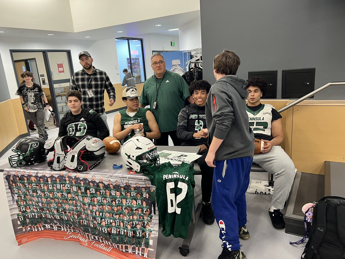 Today the PHS Roadshow hit Key Peninsula Middle School. Love our Cougs and can’t wait to have them up with us! 

#11as1™️ 
#PurdyGrit

<a href="/Peninsula1947/">Peninsula High School</a> <a href="/PenHSathletes/">Coach Filkins</a> <a href="/MaurotheCoach/">Coach Clay Mauro</a>