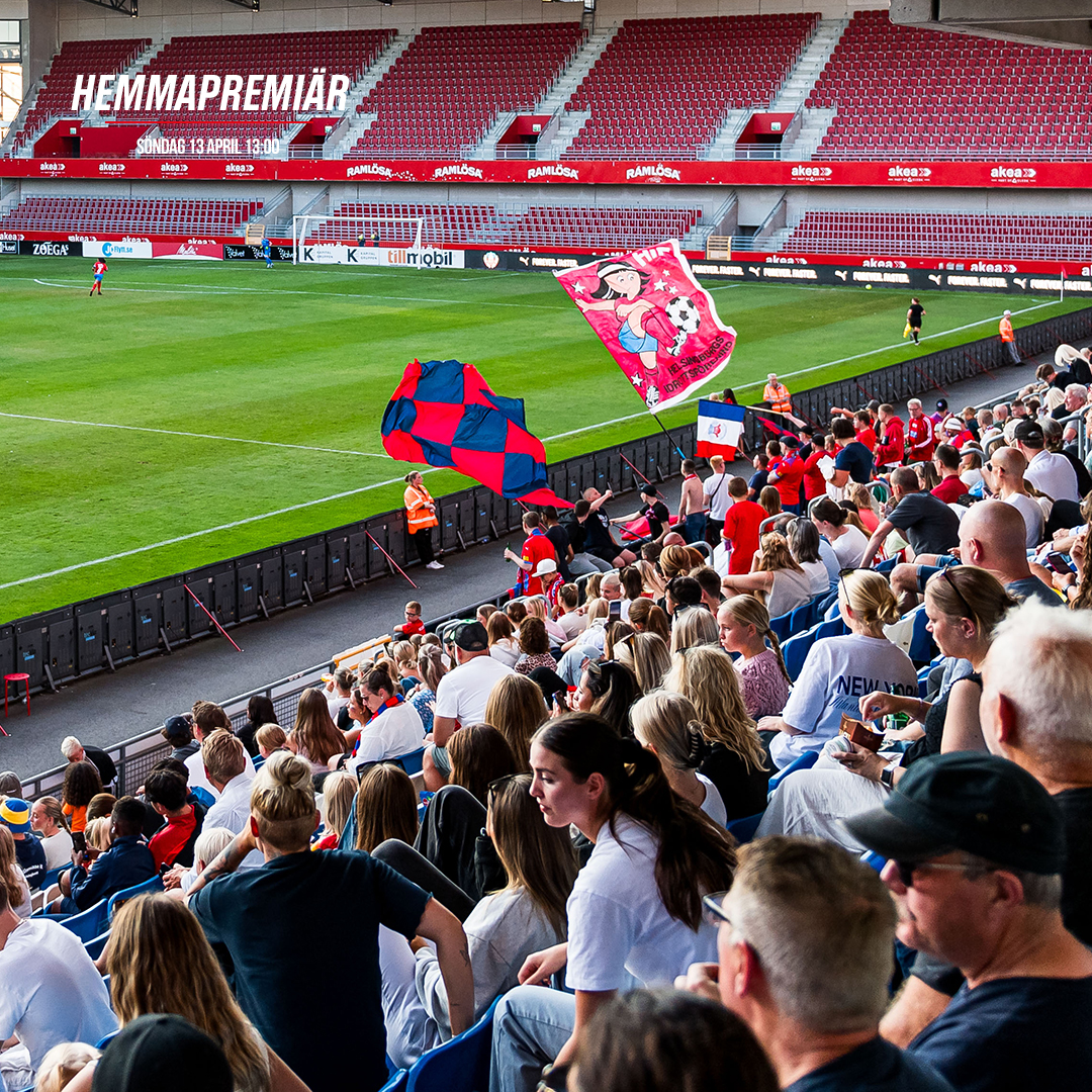 HelsingborgsIF's tweet photo. Under förra året bar ni fram damerna till en fjärdeplats i Division 1. Efter segern i seriepremiären ser vi framemot att spela på Olympia i hemmapremiären på söndag!

Säsongskort herr gäller och fritt inträde för alla under 18 år.