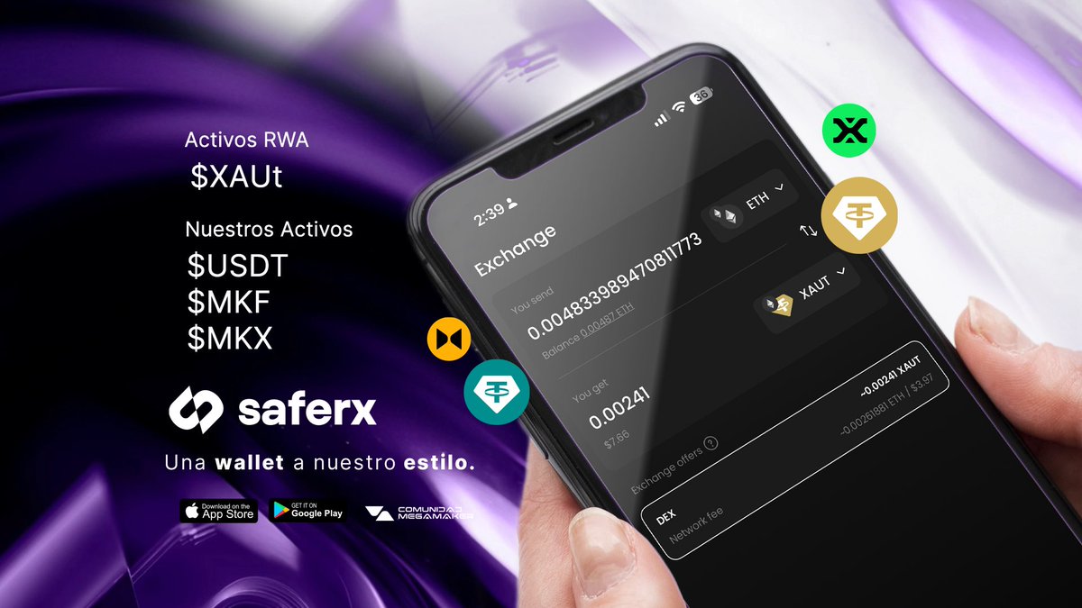 jortiz_h's tweet image. Para todos los entusiastas del mundo, Cripto y blockchain, los invito a descargar nuestra billetera, no custodial  @SaferXapp una billetera multi cadena, en donde pronto conocerás todos nuestros protocolos decentralizados. Descárgala para Android y iOS.