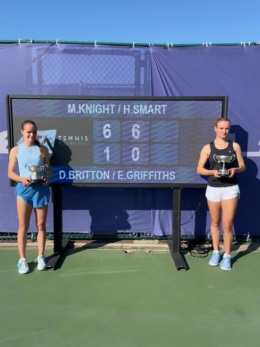 Congratulations to Hollie (Y11) and her partner Megan for a dominant win in the U16 national championships 🎾 now back to GCSE revision! #LUNTA