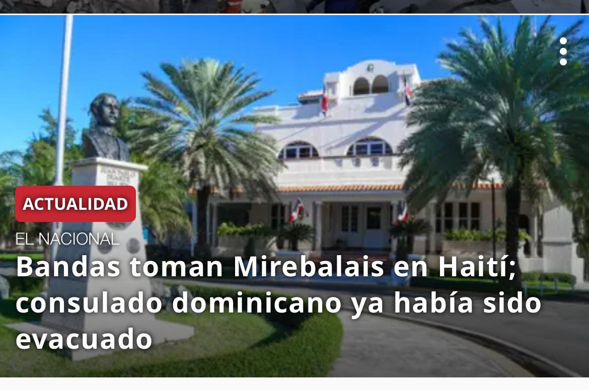 Resulta extraña esta noticia en los actuales momentos, así como la aclaración del MIREX. La indiferencia de la comunidad internacional con la desgracia de ese país  es una verdadera ignominia que nos perjudica notablemente con éxodo masivo hacia nuestro territorio. Esperemos.