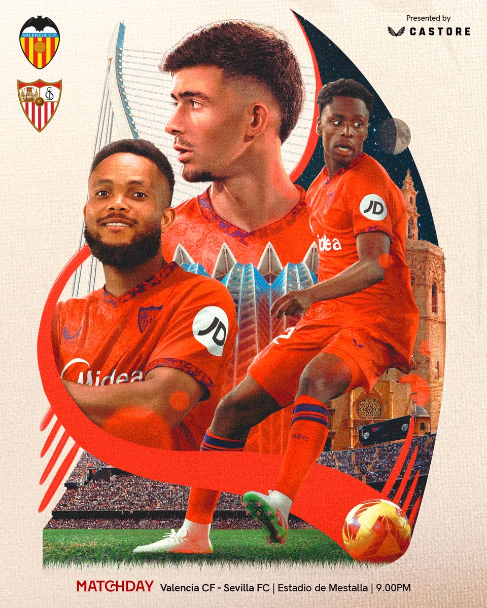 SevillaFC's tweet photo. 🫵🏼 ¡A por todas en Mestalla, equipo! 🏟️

¡𝐕𝐚𝐦𝐨𝐬, 𝐦𝐢 𝐒𝐞𝐯𝐢𝐥𝐥𝐚! ❤️

#ValenciaSevillaFC https://t.co/c2kCoeP02Y
