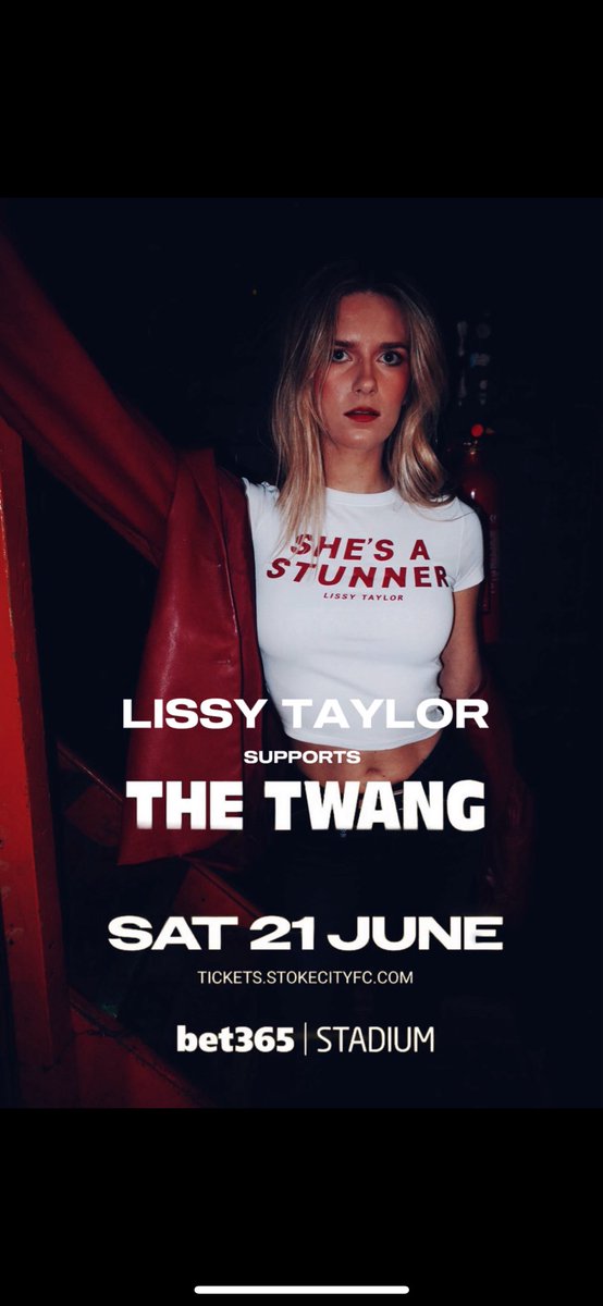 STOKE BET 365 STADIUM THIS SUMMER. Love a hometown show. See you there!  ❤️ <a href="/stokecity/">Stoke City FC</a> <a href="/the_twang/">The Twang</a>