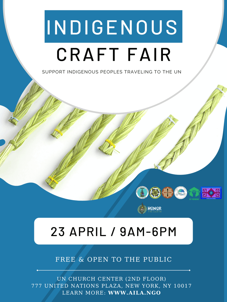 NY Renews (@nyrenews) on Twitter photo đź“… Save the date! April 23 from 9am-6pm is your chance to visit the <a href="/AILAnyc/">American Indian Law Alliance (AILA)</a> Craft Fair to support Indigenous artisans traveling to the UNFPII. From traditional crafts to contemporary pieces, there's something for everyone.
bit.ly/UNPFIIcraftsfa… 📅 Save the date! April 23 from 9am-6pm is your chance to visit the <a href="/AILAnyc/">American Indian Law Alliance (AILA)</a> Craft Fair to support Indigenous artisans traveling to the UNFPII. From traditional crafts to contemporary pieces, there's something for everyone.
bit.ly/UNPFIIcraftsfa…