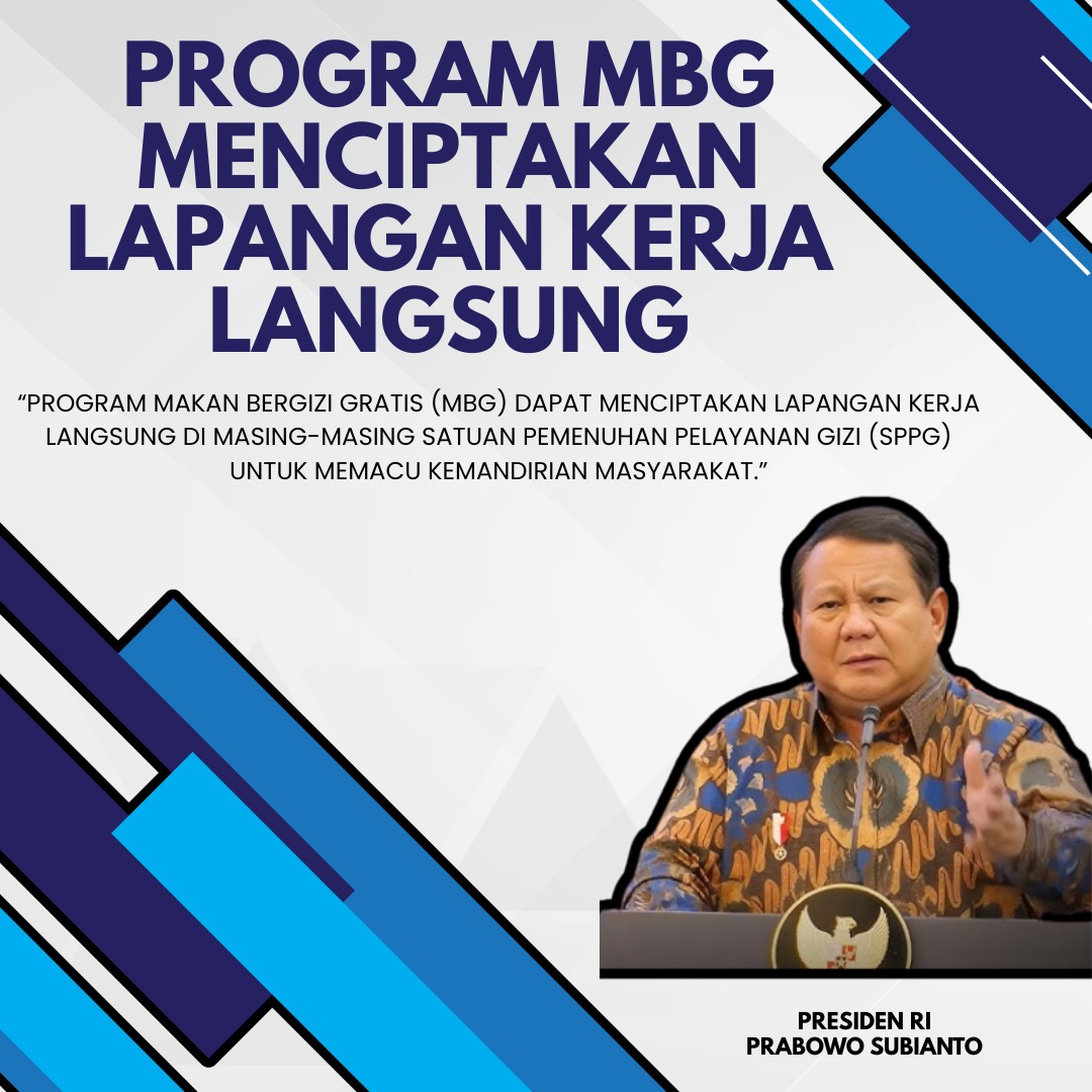 IndonesiaJadi's tweet photo. Program MBG Menciptakan Lapangan Kerja Langsung #DukungProgramMBG https://t.co/Tyz73nCSsF
