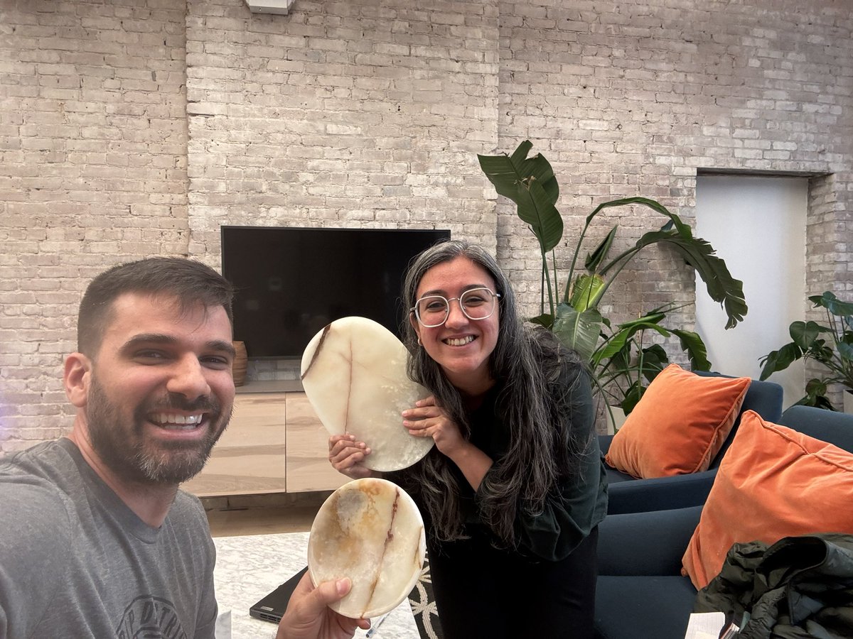 Spent time talking business strategy with Sam who is building Bombay Stone after a career in architecture design.  Her marble and onyx comes from India, and the product is very cool, multi-functional art.