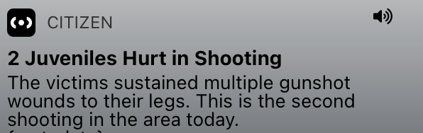 🚨BREAKING | 2 Juveniles Hurt in Shooting
Police are detaining juveniles at the scene as potential witnesses or suspects in the shooting. Stay updated and #ProtectTheWorld with Citizen. 

📍Baltimore, Maryland