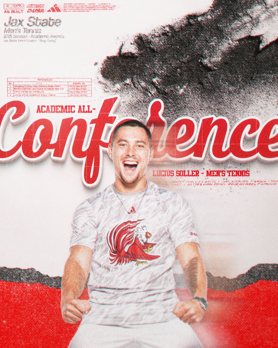 Jacksonville State Men’s Tennis (@jaxstatemten) on Twitter photo Earning it on the court and in the classroom! 🏫
Lucius and Matei have been named to the 2025 <a href="/ConferenceUSA/">Conference USA</a> Academic All-Conference Team!
#StayCocky🐔 | #FearTheBeak👌 Earning it on the court and in the classroom! 🏫
Lucius and Matei have been named to the 2025 <a href="/ConferenceUSA/">Conference USA</a> Academic All-Conference Team!
#StayCocky🐔 | #FearTheBeak👌