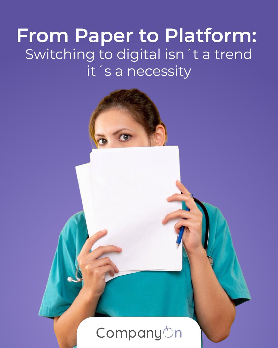 companyonapp's tweet photo. 🧾 Still relying on paper? It’s time for a digital shift.
📲 CompanyOn helps you go paperless, boost efficiency, and keep everything organized and secure.

#PaperlessPractice #SmartClinicSolutions #CompanyOn https://t.co/cwnNTVwz7l