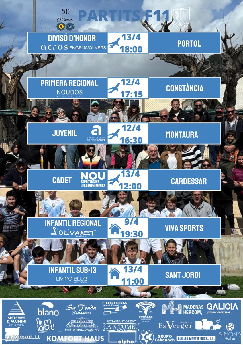 🔛⚽️PARTITS D’AQUESTA SETMANA