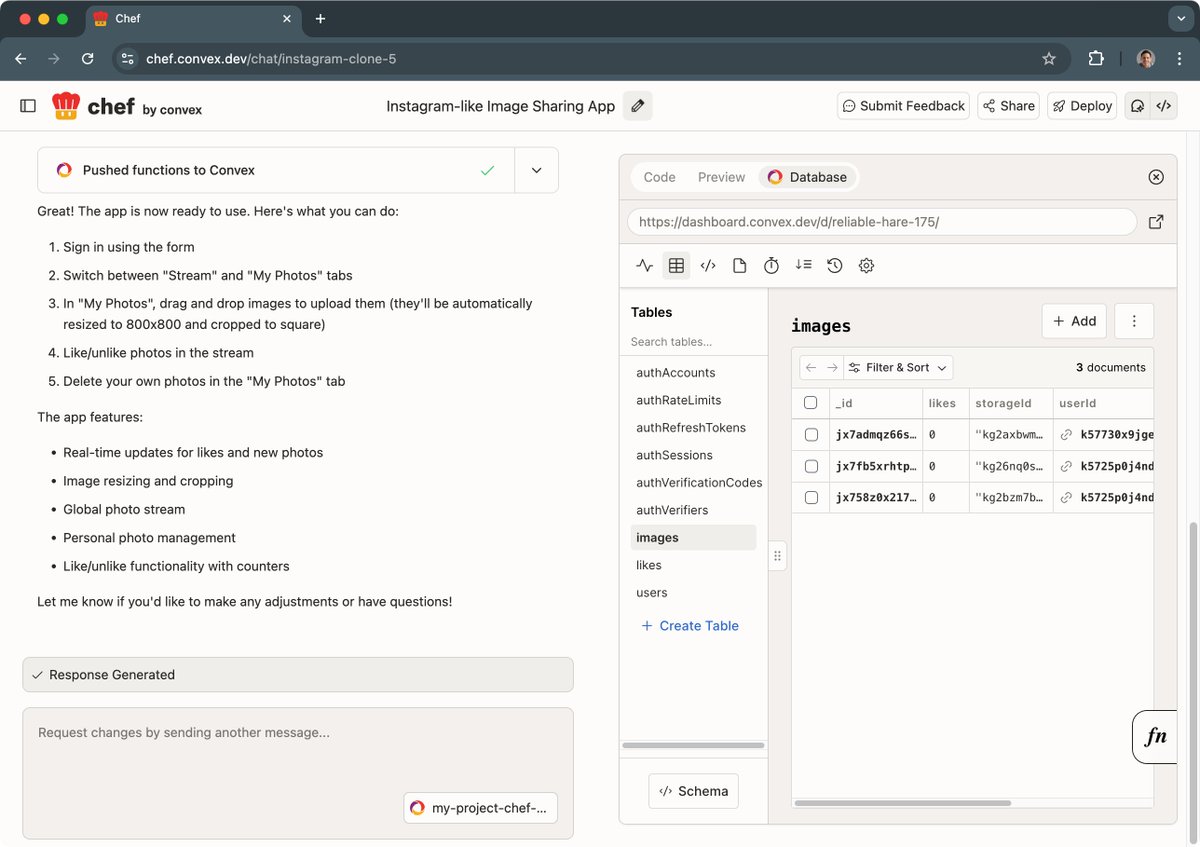 LLMs love writing <a href="/convex_dev/">Convex</a> code so we made an app-builder to let them do it.

Convex Chef: The AI builder that knows backend.

Get cooking...
