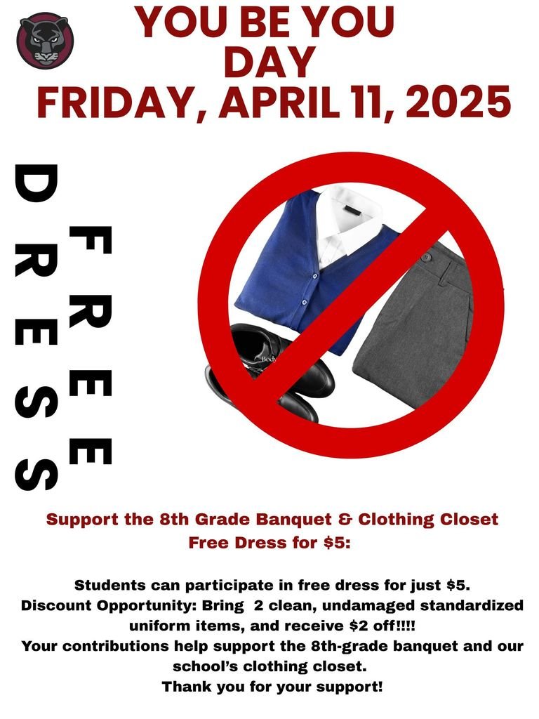 REMINDER!!!
You be You Free Dress!! Help us restock our closet.