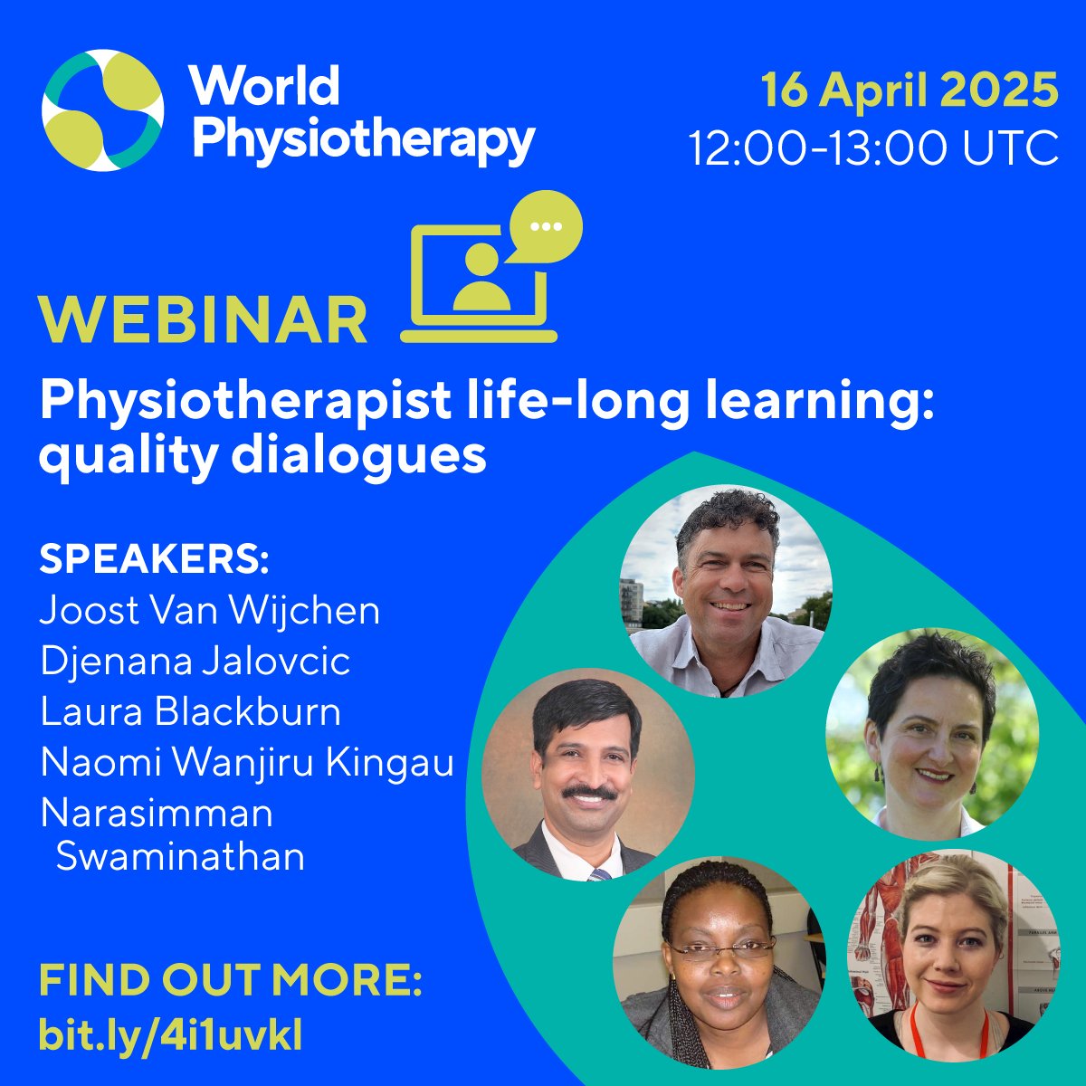 I am excited and grateful to be joining the conversation about life-long learning on Wednesday at the World Physiotherapy webinar 👩‍💻🌎

#Quality #Education #Physiotherapy #lifelonglearning #CPD #WorldPT #Webinar