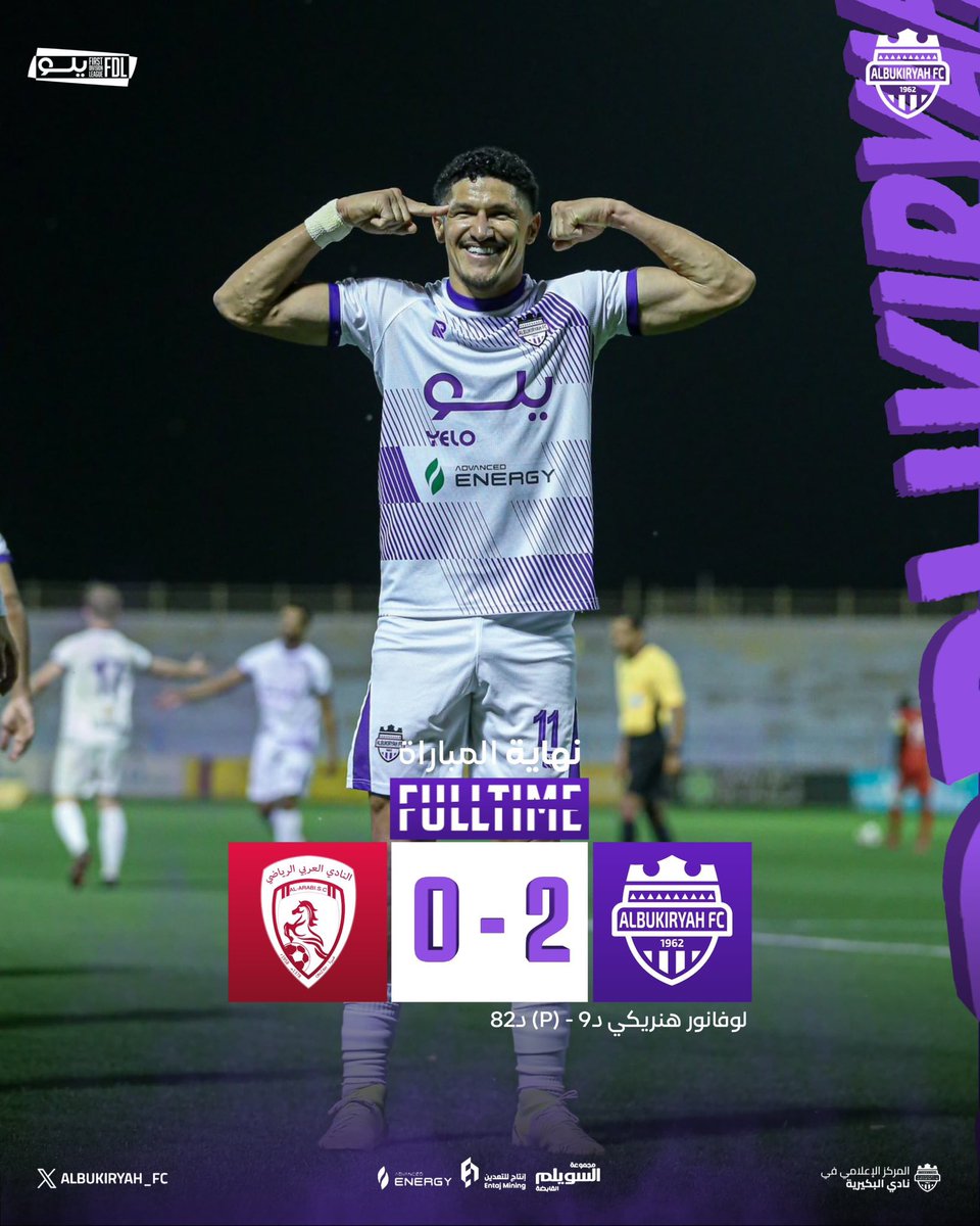 مبروك لعشاق البنفسجي الانتصارات المتتالية والوصول إلى play-off
فوز لم يأتي إلا بتوفيق الله و بفضل الجهد الكبير الذي يبذله الجهاز الإداري والفني واللاعبين داخل المستطيل الأخضر ولا ننسى وقفة رجال مخلصون بدعمهم المعنوي والمادي وعلى رأسهم الذهبي عبدالعزيز السويلم<a href="/amas666/">عبدالعزيز محمد السويلم</a>
فالنا روشن💜