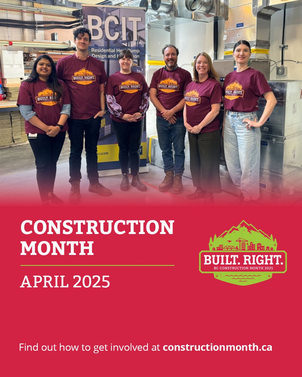 Did you know BC’s construction industry includes over 28,000 contractors and a diverse ecosystem of professionals? 

This #ConstructionMonth2025, celebrate the people who shape our built environment!

#BuiltRight #BCConstructionMonth