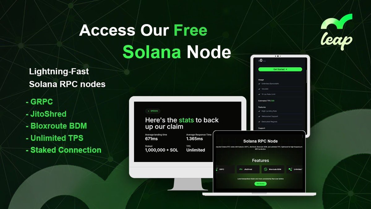 👀Now Offering Free Access To Our Solana Node.

📷1M Staked Sol As a Cherry On Top.

🔗Visit Our Website To Claim!