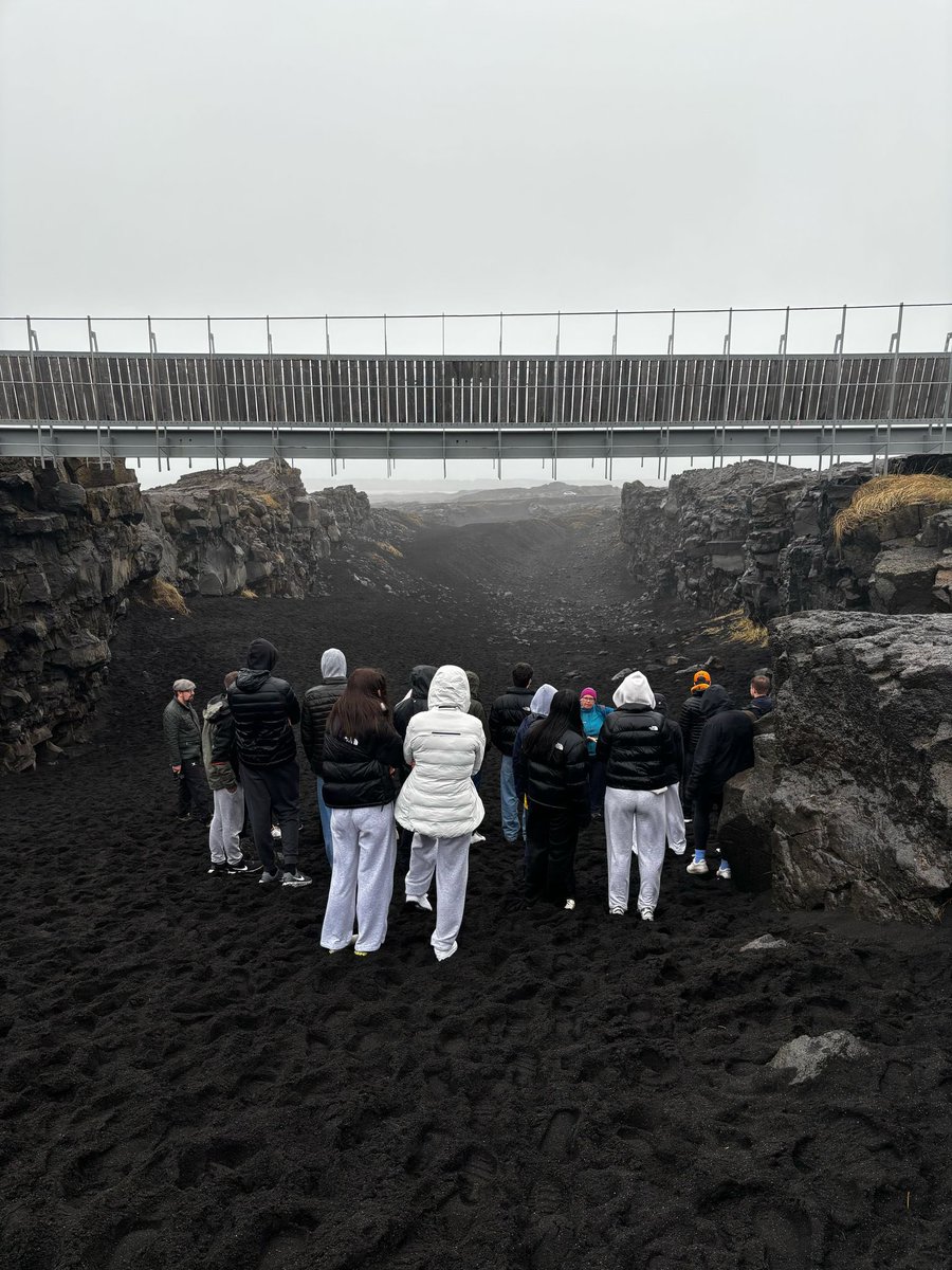 GeographyPC's tweet image. Travel to Iceland went very smoothly! We have visited the ‘Bridge between continents’ where the North American &amp;amp; Eurasian plates are moving apart. The landscapes are unearthly lava fields. We also visited the Gunnuhver Hot Springs &amp;amp; collected lava samples from a recent eruption!