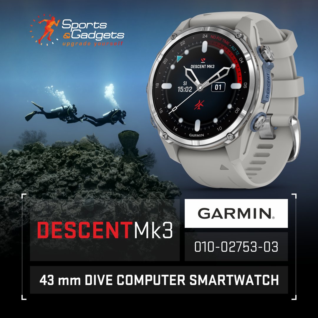 SportsandGadget's tweet photo. Garmin Descent Mk3 – 43 mm Stainless Steel with Fog Gray Silicone Band Watch-Style Dive Computer (010-02753-03)

To buy: https://t.co/vci7aVKoig

#GarminDescentMk3 #DiveWithConfidence #GarminDive #UnderwaterExplorer #ScubaLife #DiveComputer #Smartwatch #GarminLife #OceanVibes https://t.co/l8zNc2xI1w