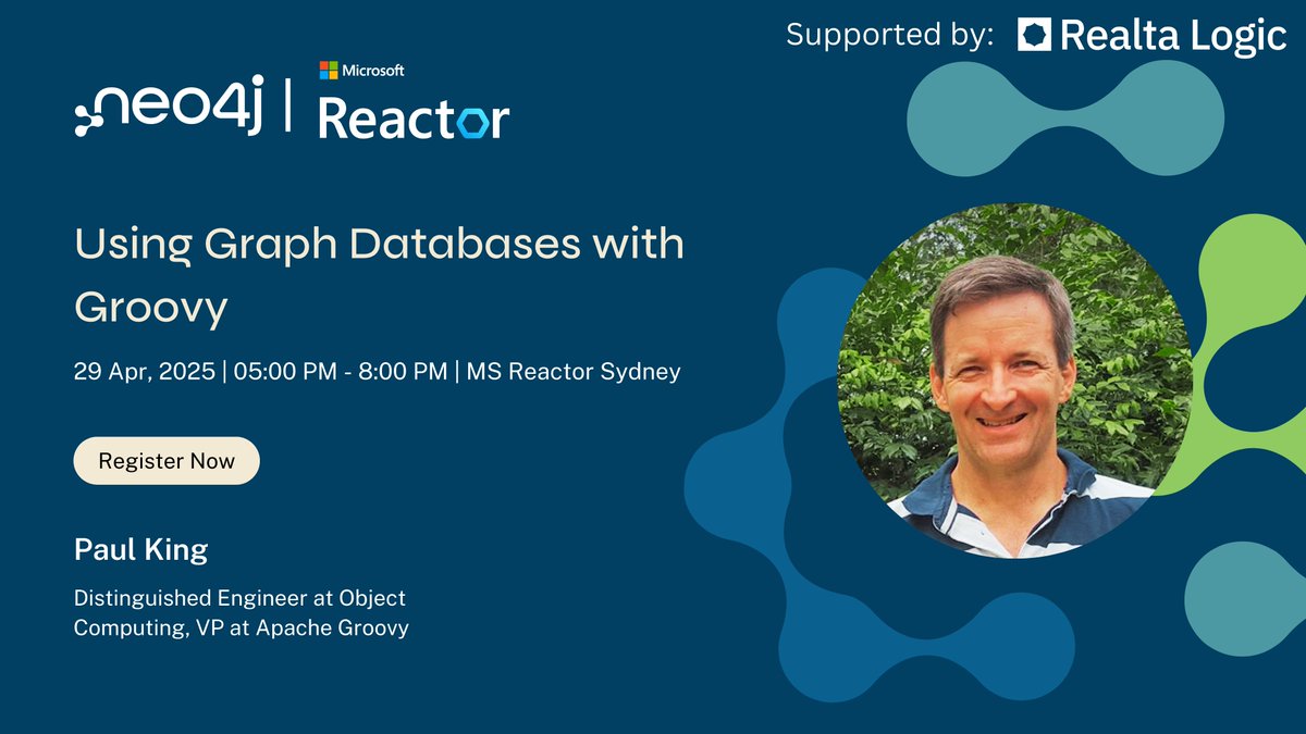Paul King (@paulk_asert) on Twitter photo I am happy to be speaking at the graphdb-sydney meetup later this month about graph databases &
<a href="/ApacheGroovy/">ApacheGroovy</a>. If you are around, I hope to see you there.
meetup.com/graphdb-sydney…
7 interesting graph databases plus a touch of GraphQL and Groovy. I am happy to be speaking at the graphdb-sydney meetup later this month about graph databases &
<a href="/ApacheGroovy/">ApacheGroovy</a>. If you are around, I hope to see you there.
meetup.com/graphdb-sydney…
7 interesting graph databases plus a touch of GraphQL and Groovy.